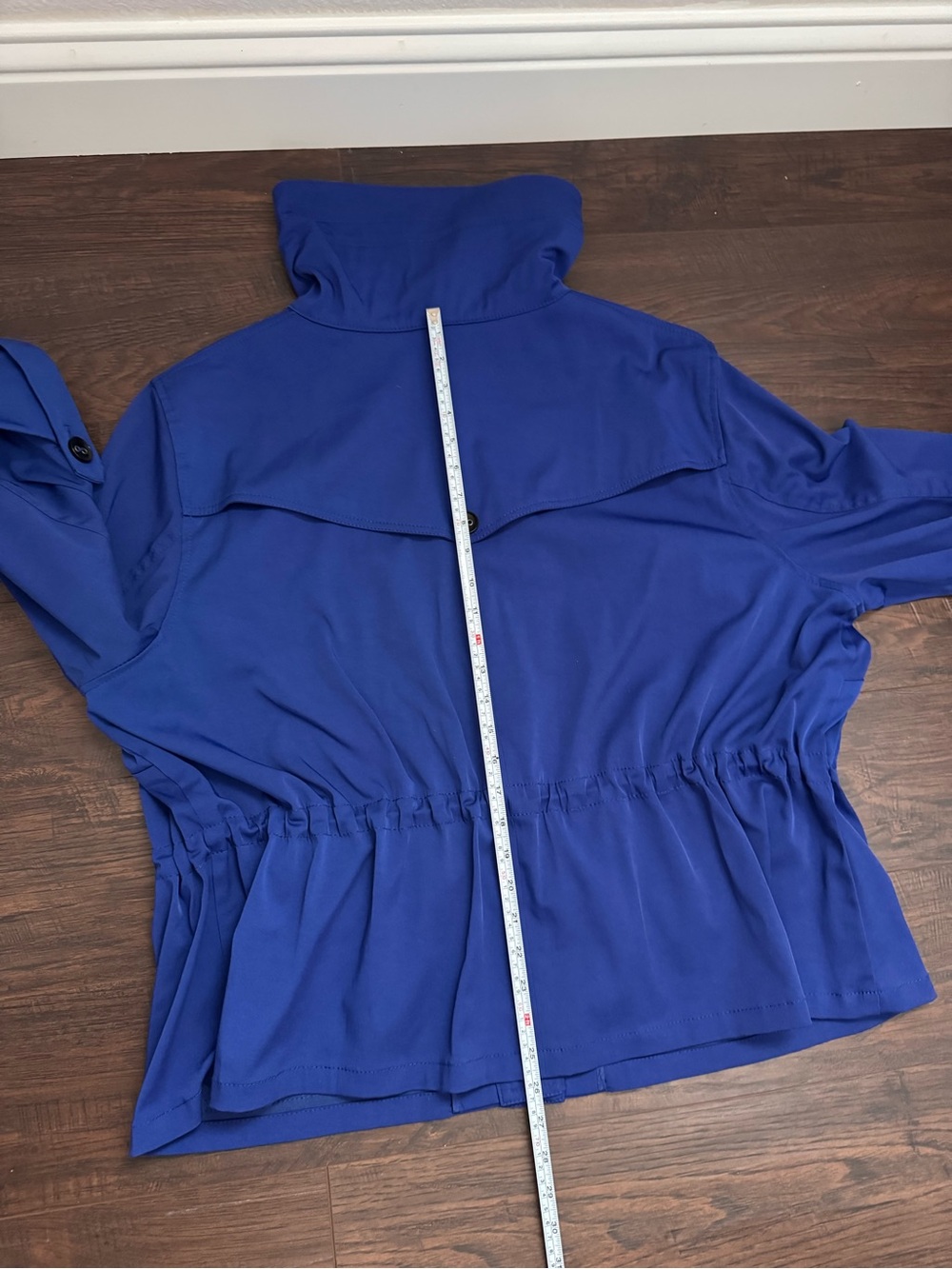Ruby Rd Blue Funnel Neck Utility Jacket Plus Size 24W - Picture 8 of 9